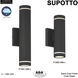 Supotto LED 10 inch Sand Coal Outdoor Wall Mount